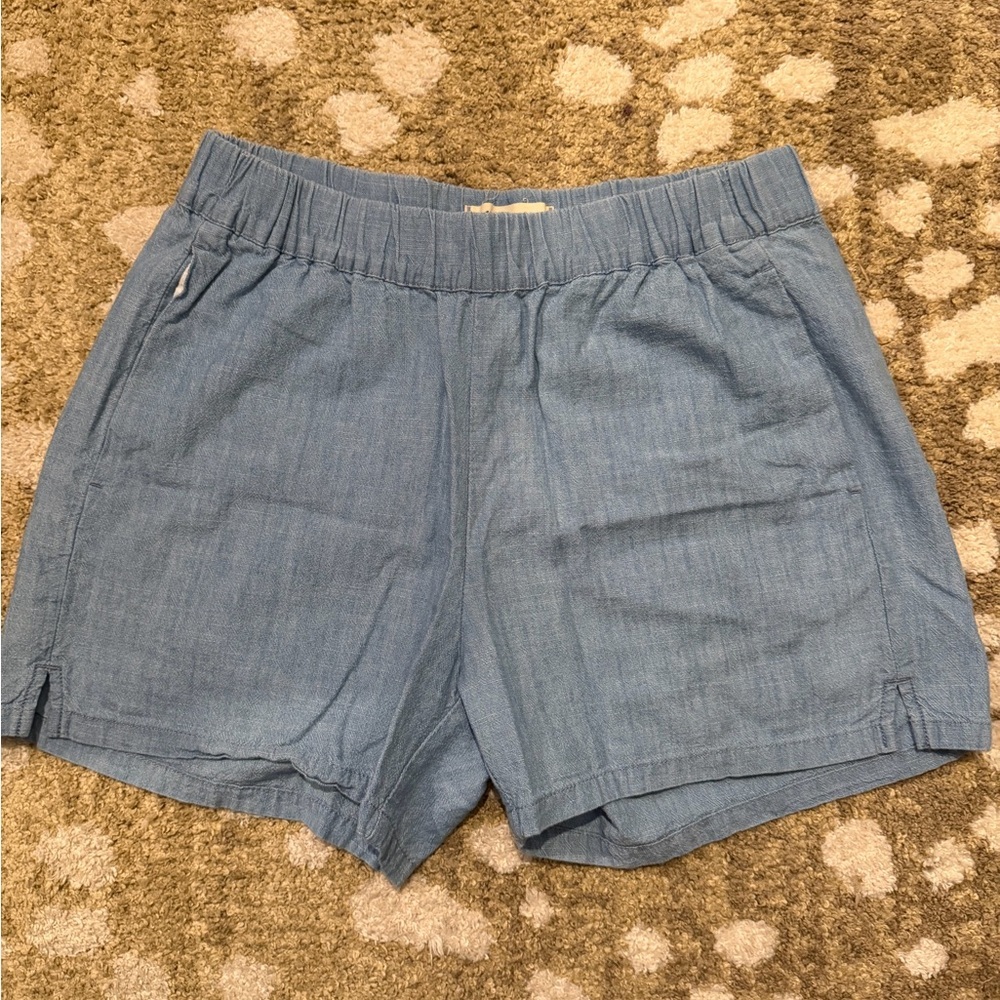 Madewell Chambray Elastic Shorts with Pockets- XS - Picture 1 of 7